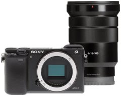 Sony A6000 18-105mm Lensli Fotoğraf Makinesi (Black)
