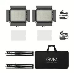GVM 880RS 60W RGB LED Panel 2'li Işık Seti (Ayaklı&Çantalı)