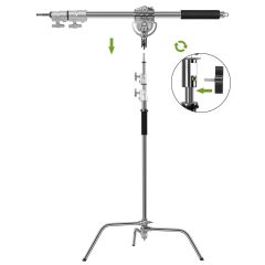 GVM C360 320cm C-Stand & Grip Arm Kit(225cm) (Çelik)