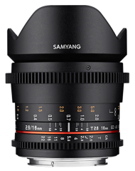 Samyang 16mm T2.6 ED AS UMC Cine Lens (Canon EF)