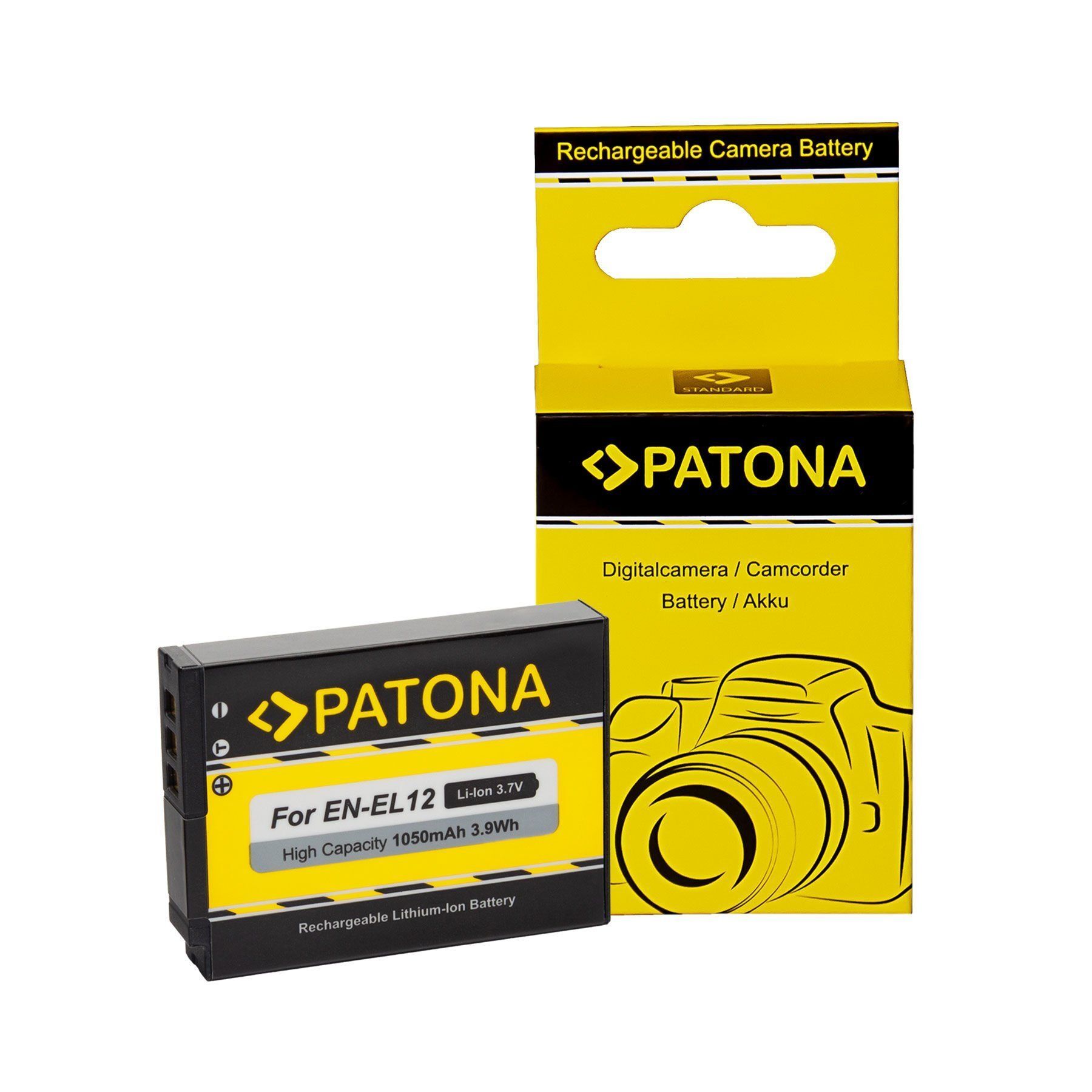 PATONA 1088 Battery Nikon EN-EL12 1050 mAh 3.7V