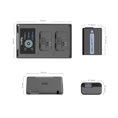 SmallRig 4081 NP-FW50  Çiftli Şarj Cihazı