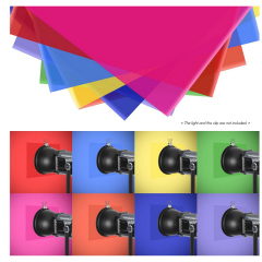 Andoer D10622  (8 Renk) 50x40  Şeffaf Jel Aydınlatma Filtresi