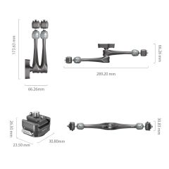 SmallRig 4489 HawkLock H21 Hızlı Çıkarma Rozet Sihirli Kol (11'')