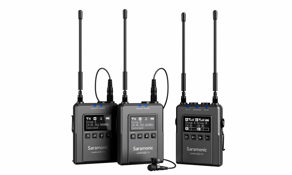 Saramonic UwMic9S Kit 2 (RX + TX + TX) Kablosuz Yaka Mikrofonu