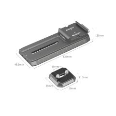 SmallRig 4638 DJI  DJI RS 2 / RSC 2 / RS3 / RS 3 Pro / RS 4 / RS 4 Pro için HawkLock H38 Manfrotto Hızlı Çıkarma Plakası