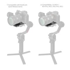 SmallRig 4638 DJI  DJI RS 2 / RSC 2 / RS3 / RS 3 Pro / RS 4 / RS 4 Pro için HawkLock H38 Manfrotto Hızlı Çıkarma Plakası