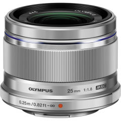 Olympus M.Zuiko Digital 25mm f/1.8 Lens Silver