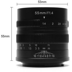 7artisans 55mm F/1.4 APS-C Manual Fixed Lens (Sony E-mount)