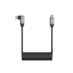 SmallRig 4792 USB-C (Düz) - USB-C (Açılı) Sarmal Veri Kablosu