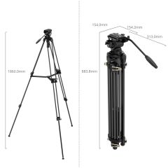 SmallRig 4686 AD-01S  Profesyonel Video Tripod Kiti