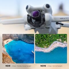 K&F  DJI Mini 4 Pro Filtre Kiti 6'lı Paket (CPL + ND8 + ND16 + ND32 + ND64 + ND128)