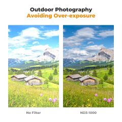 K&F 58mm Nano-D Serisi ND3-ND1000 Filtre (1.5-10 Stop)