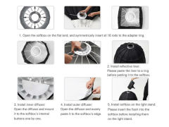 Godox P120H 120cm Bowens Parabolik Softbox (Metal Çubuk)