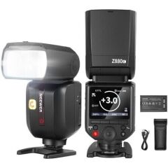 Z880-C TTL Canon Uyumlu 76W Akülü Tepe Flaşı