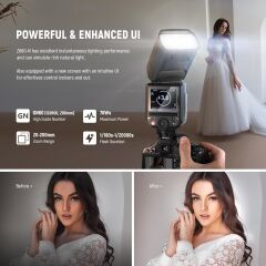 Z880-N TTL Nikon Uyumlu 76W Akülü Tepe Flaşı