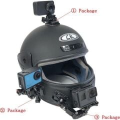 OEM Marka GP11 Aksiyon Kameraları için Kask Bağlantı Aparatı Seti (K2)