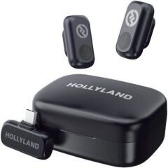 Hollyland LARK A1 Duo Kablosuz Yaka Mikrofonu Sistemi (Siyah)