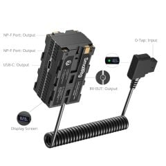 SmallRig 4884 D-Tap - Çift Taraflı NP-F Sahte Pil Güç Kablosu