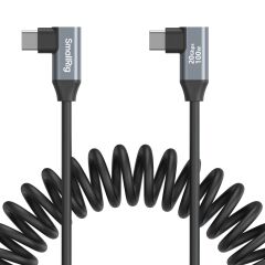 SmallRig 4793 USB-C (Açılı) - USB-C (Açılı) Sarmal Veri Kablosu