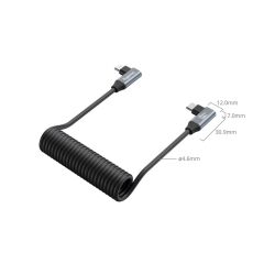 SmallRig 4793 USB-C (Açılı) - USB-C (Açılı) Sarmal Veri Kablosu