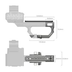 SmallRig 4830 Sony FX3 / FX30 XLR Uzatma Montaj Plakası Kiti