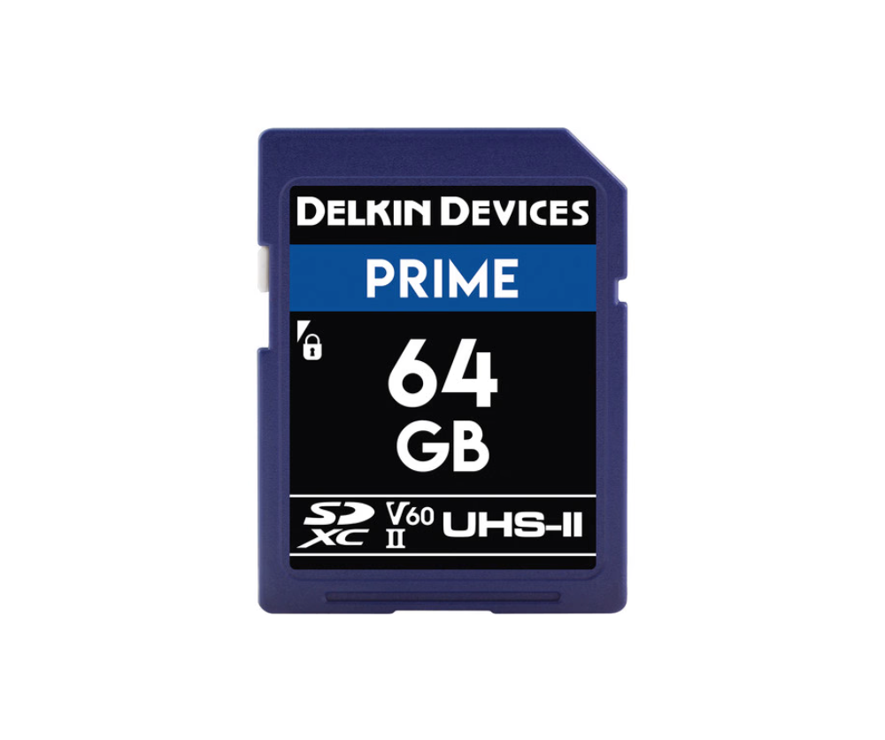 Delkin  Devices 64GB Prime SDXC UHS-II (U3/V60) Memory Card (DDSDB190064G)