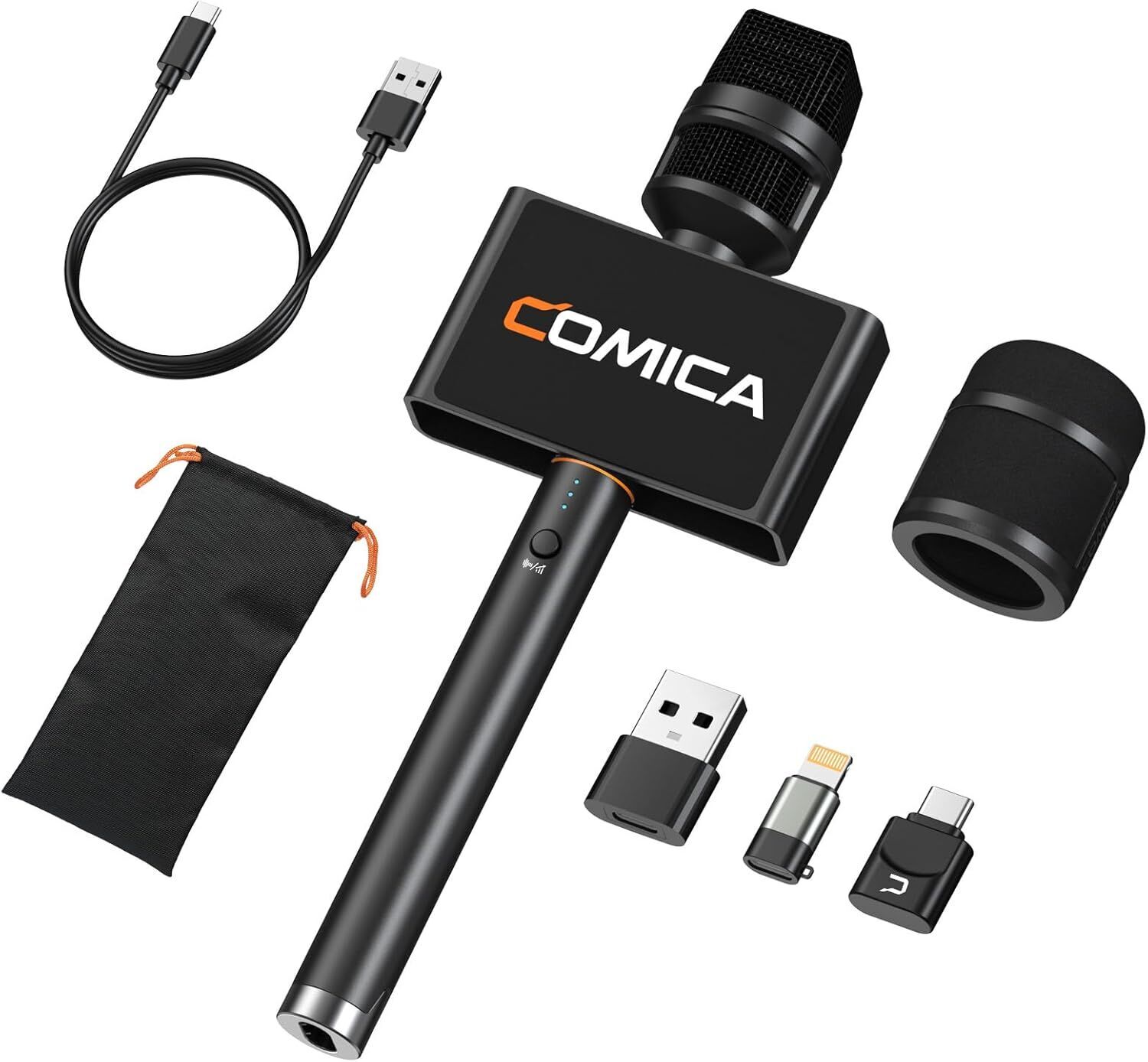 COMICA Revo S Kablosuz Ropörtaj Mikrofonu USB-C + Lightning Girişli Telefonlar için
