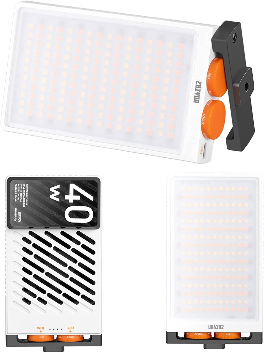 Zhiyun Fiveray M40 40W Bi-Color Powerful Pocket Light  ( 2700K-6200K, 14000Lux, )