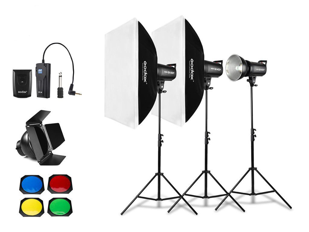 Godox SK400II 400 Watt 3'lü Stüdyo Paraflaş Seti