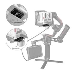 SmallRig 3158B DJI RS 2 / RSC 2 / Ronin-S / RS 3 / RS 3 Pro Gimbal için Hızlı Çıkarma Plakası