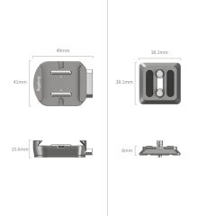 SmallRig 4486 HawkLock H38 Arca-Swiss Hızlı Çıkarma Montaj Plakası