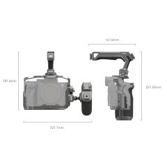 SmallRig 4539 HawkLock Hızlı Çıkarma Gelişmiş Kafes Kiti Sony Alpha 7R V / Alpha 7 IV / Alpha 7S III  için