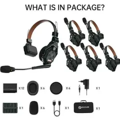 Hollyland Solidcom SE-6S Kablosuz Intercom Sistemi Standart Version (6 Kullanıcı)
