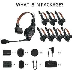 Hollyland Solidcom C1 PRO-8S Profesyonel Kablosuz Intercom Sistemi (8 Kullanıcı)