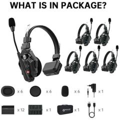 Hollyland Solidcom C1-6S Kablosuz Intercom Sistemi (6 Kullanıcı)