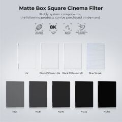 K&F NANO-X Black Mist 1/4  4x5.65 Filtre Tilta ve SmallRig ve Diğer Matbox ile Uyumlu 4mm HD Optik Cam