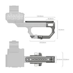 SmallRig 4830 Sony FX3 / FX30 XLR Uzatma Montaj Plakası Kiti
