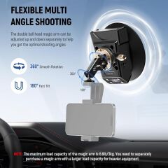 CA017 Motorlu Vantuzlu Aksiyon Kamera Tutucu