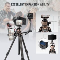 LITETRIP LT35 Karbon Fiber Tripod (49-155cm) 1,13kg