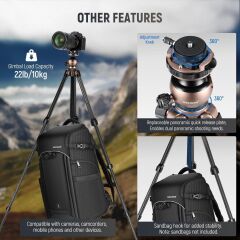 LITETRIP LT35 Karbon Fiber Tripod (49-155cm) 1,13kg