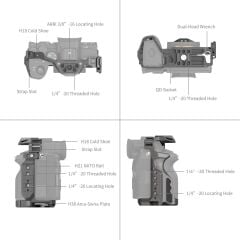 SmallRig 4538 Sony  7R V / 7 IV / 7S III  için  HawkLock Hızlı Çıkarma Kafes Kiti