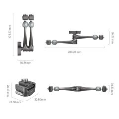 SmallRig 4489 HawkLock H21 Hızlı Çıkarma Rozet Sihirli Kol (11'')