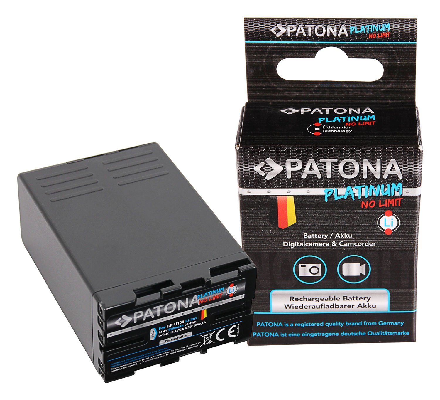 Patona 1341 Platinum Batarya (Sony BP-U100 with 2x D-TAP)
