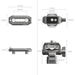 SmallRig 4487 HawkLock H21 NATO Kelepçeli Hızlı Çıkarma Monitör Desteği