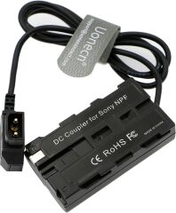 Andoer D-Tap - NP-F550 / F970 DC5521 Sahte Pil Güç Kablosu  Sony Atomos Ninja V Monitör ( 80 cm)