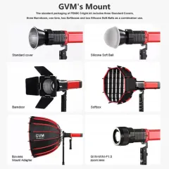 GVM PD60C 60W RGB Dahili Akülü 3'lü LED Işık Seti