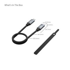 SmallRig 4788 USB-C (Düz) Veri Kablosu (35 cm)